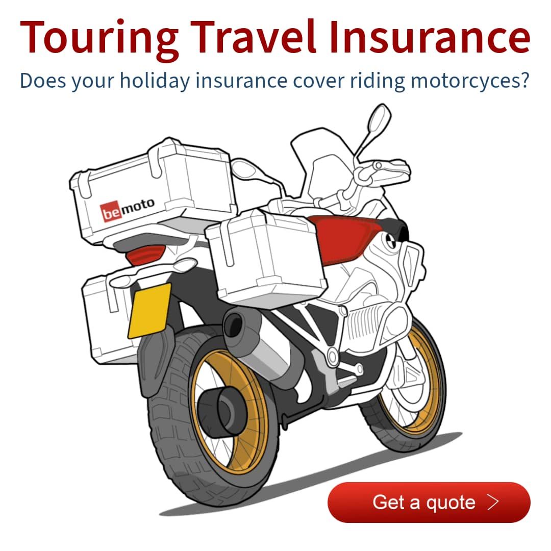 Get an online quote for Motorcycle Touring Travel Insurance today