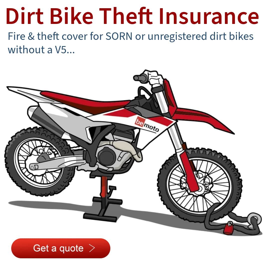 Get a quote online for dirt bike fire & theft insurance