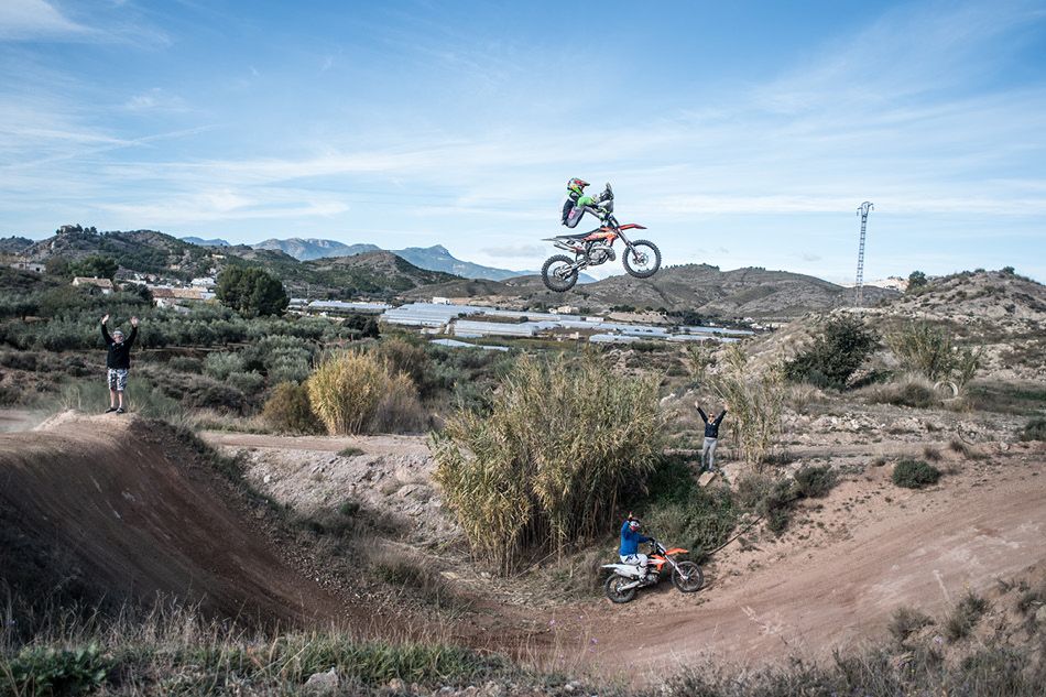 Dirt Bike Double on Dirt Bike Track