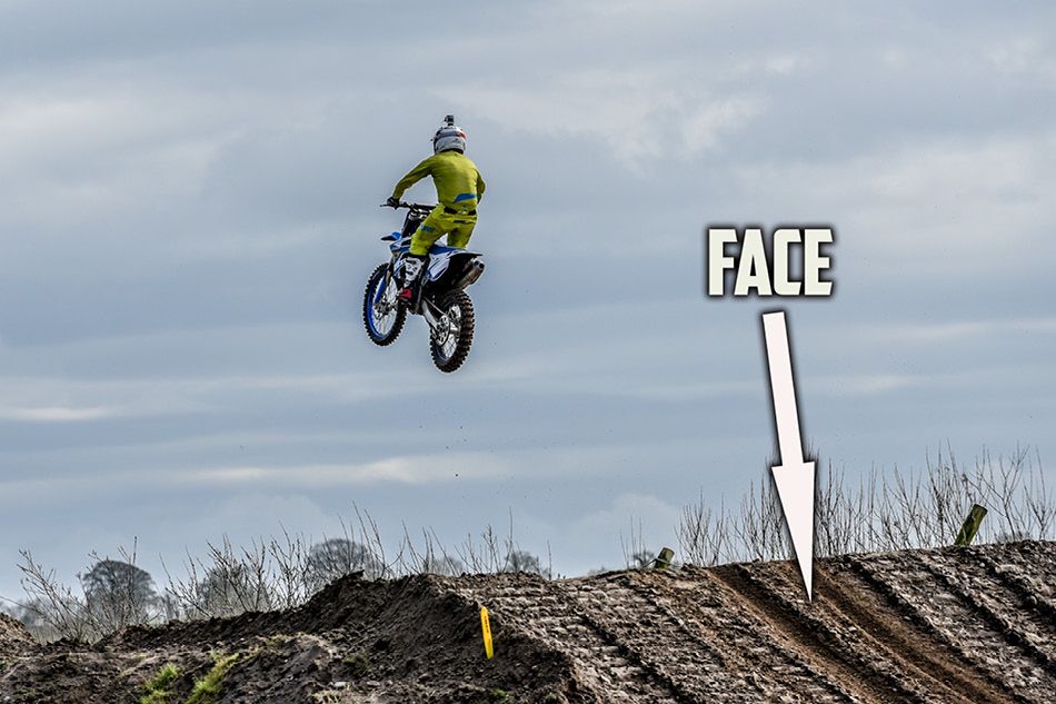 Face of Dirt Bike Jump